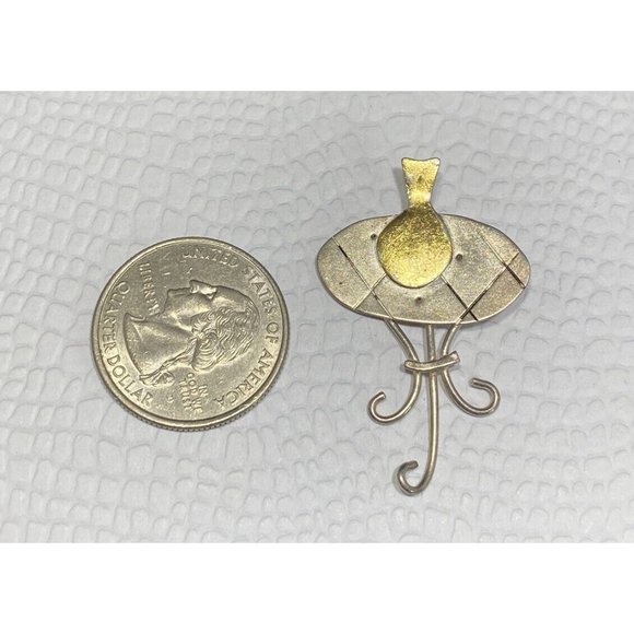 925 Sterling Modernist Pendant Abstract Vintage - Picture 4 of 5